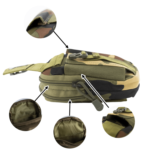 Rankinė, dėklas ant diržo, marga