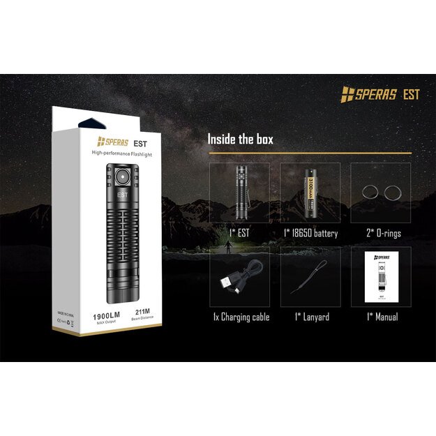 Фонарь Speras EST 1900 лм