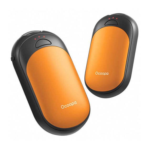 Ocoopa UT3 Lite 2x2500 mAh rankų šildukai, USB-C, JUODA/ORANŽINĖ UT3053