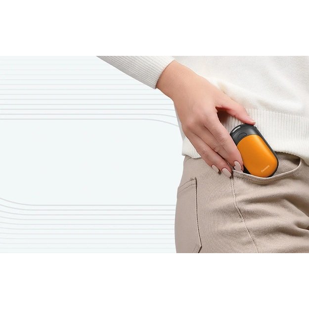 Ocoopa UT3 Lite 2x2500 mAh rankų šildukai, USB-C, JUODA/ORANŽINĖ UT3053