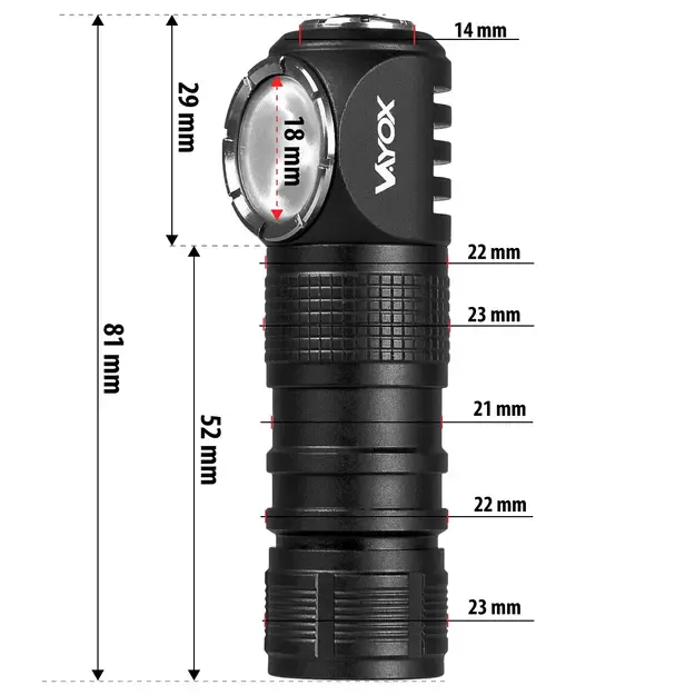 Перезаряжаемый фонарь VAYOX 500lm Explorer Pro VA0362