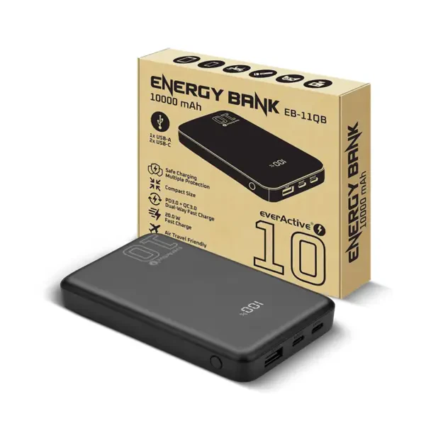 everActive išorinė baterija (powerbank) Energy Bank EB-11QB 20W 10000mAh