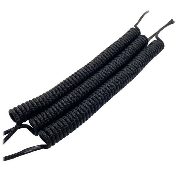 Tactical coil lanyard, black