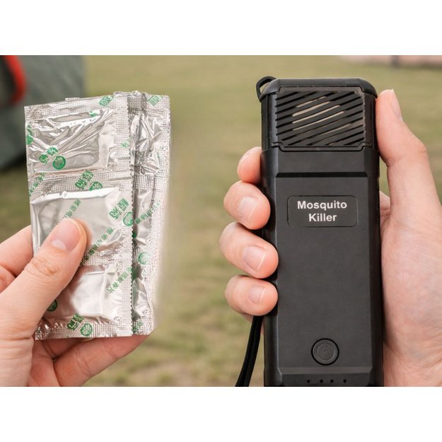 Portable USB rechargeable mosquito repeller, green