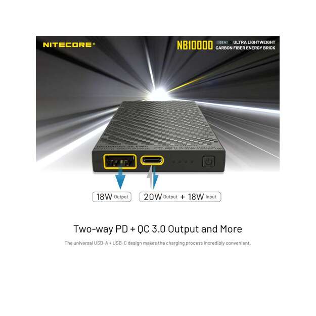 Внешний аккумулятор (Power Bank) Nitecore NB10000 GEN2, 10000 мАч