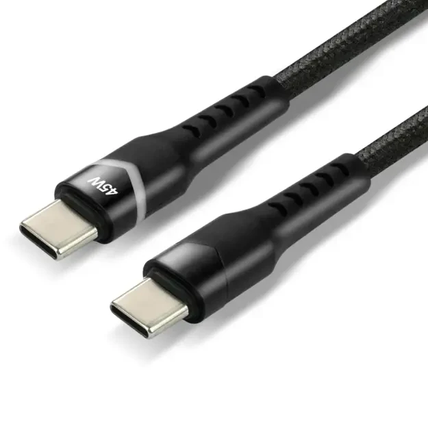 Кабель everActive USB-C - USB-C Power Delivery RGB LED 300см 45W, CBB-3PDR