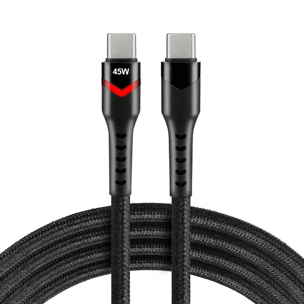 Кабель everActive USB-C - USB-C Power Delivery RGB LED 300см 45W, CBB-3PDR