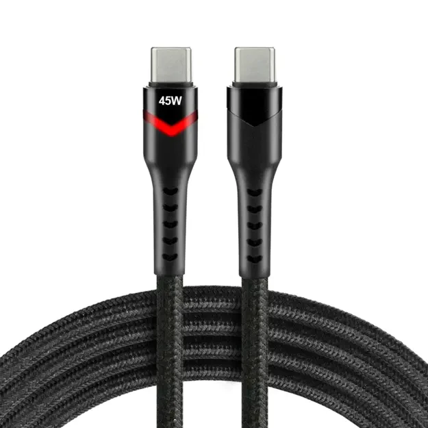 Кабель everActive USB-C - USB-C Power Delivery RGB LED 300см 45W, CBB-3PDR