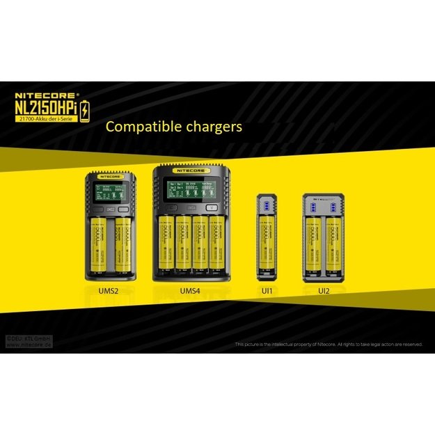 Nitecore NL2150HPi Li-Ion 21700, 5000mAh baterija