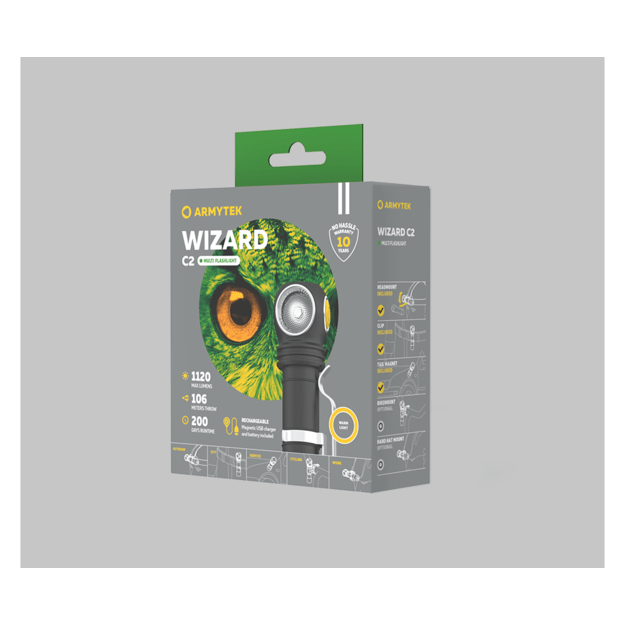 Armytek Wizard C2 Magnet USB žibintuvėlis, šiltai balta