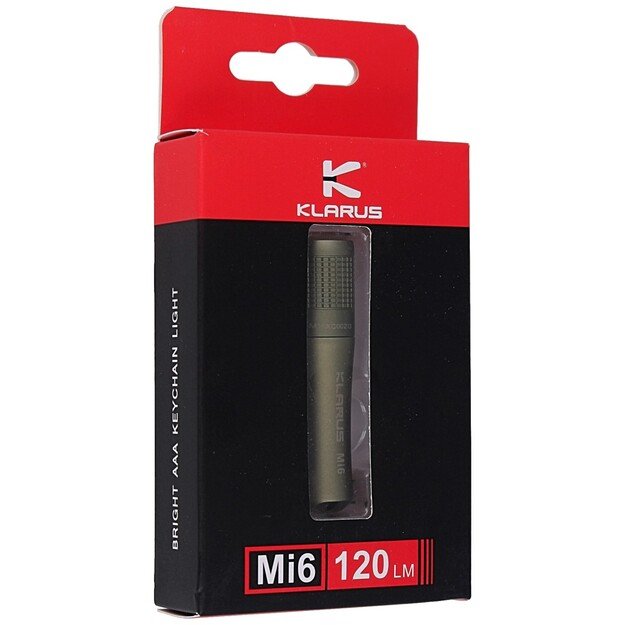 KLARUS Mi6 raktų pakabukas / žibintuvėlis 120lm, AAA (OLIVE DRAB)