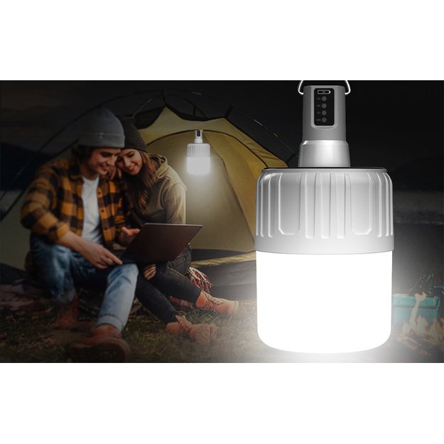 Superfire T26-S stovyklavimo lempa su saulės baterija 500lm