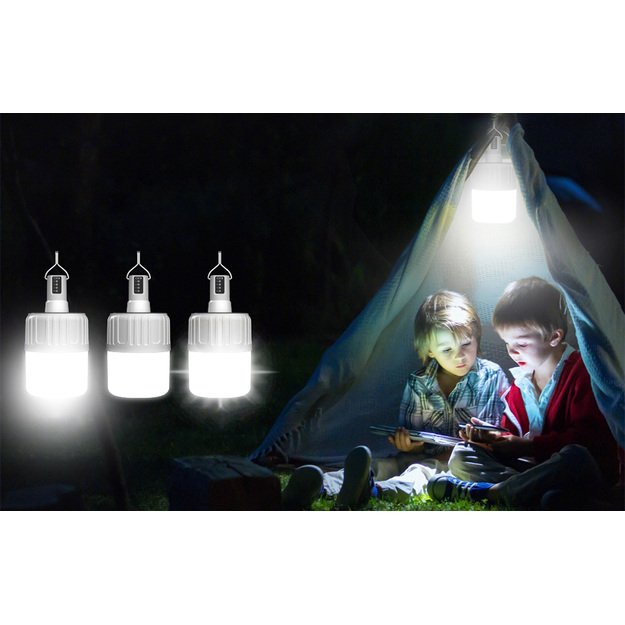 Superfire T26-S stovyklavimo lempa su saulės baterija 500lm