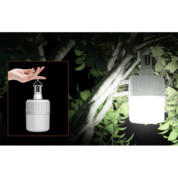 Superfire T26-S stovyklavimo lempa su saulės baterija 500lm