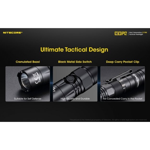 Nitecore NEW P12 žibintuvėlis