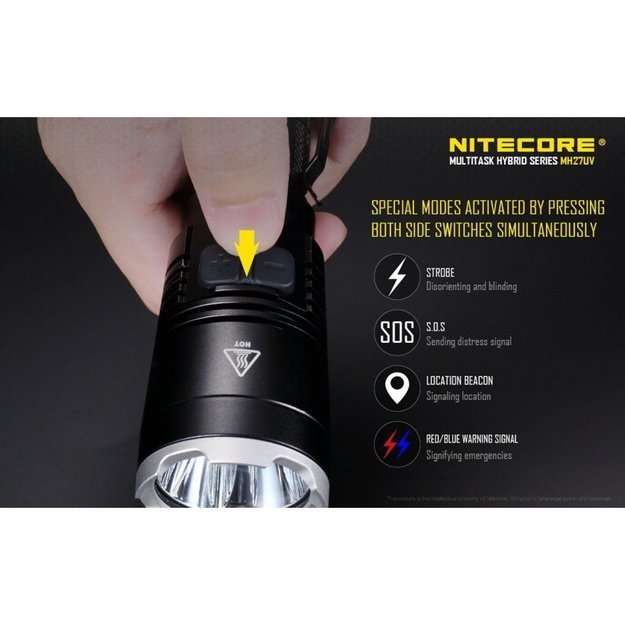 Nitecore MH27UV žibintuvėlis su UV šviesa