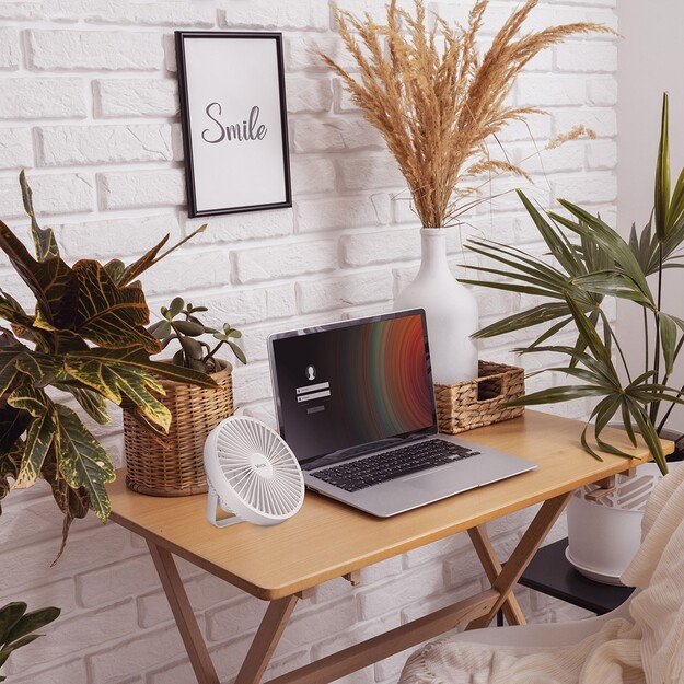 Vayox Настольный перезаряжаемый вентилятор с подсветкой 6xSMD VA0337W Белый