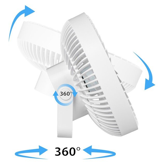 Vayox Настольный перезаряжаемый вентилятор с подсветкой 6xSMD VA0337W Белый