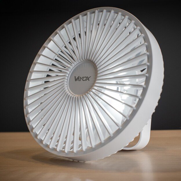 Vayox Настольный перезаряжаемый вентилятор с подсветкой 6xSMD VA0337W Белый