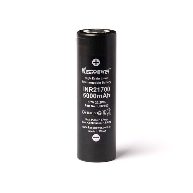 Keeppower INR21700 6000 mAh, 3,6-3,7 V ličio jonų baterija 12A UH2160