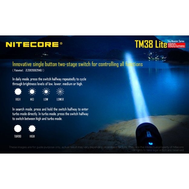 Nitecore TM38 Lite žibintuvėlis