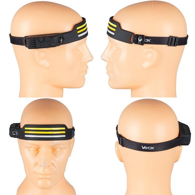 Vayox žibintuvėlis ant galvos 3x COB + XPE LED VA0130