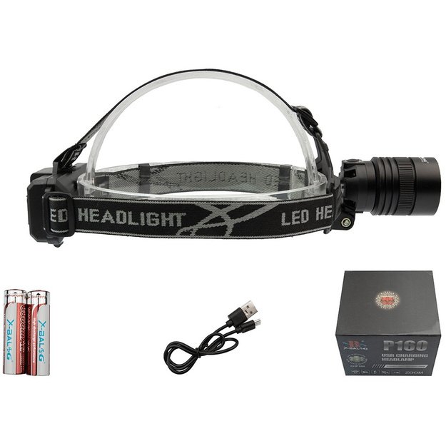 Galvos žibintuvėlis XHP160 ZOOM USB