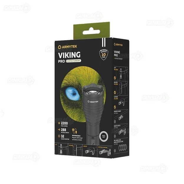 Armytek Viking Pro žibintuvėlis 2200lm Šaltai balta F07701C
