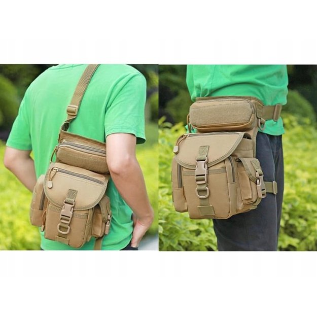 Taktinis krepšys ant kojos Camo