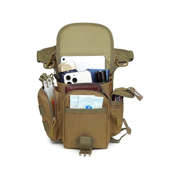 Taktinis krepšys ant kojos Camo