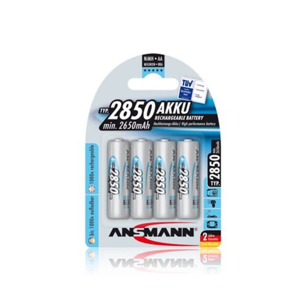 ANSMANN Akumuliatorius R6 (AA) 1.2V 2850mAh Ni-Mh (4vnt pakuotėje)