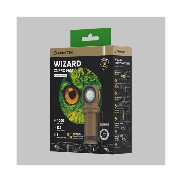 Armytek Wizard C2 Pro žibintuvėlis 3in1 2500lm Sand F08701CS