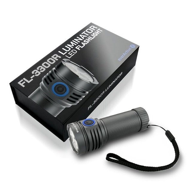EverActive FL-3300R Luminator įkraunamas LED rankinis žibintuvėlis