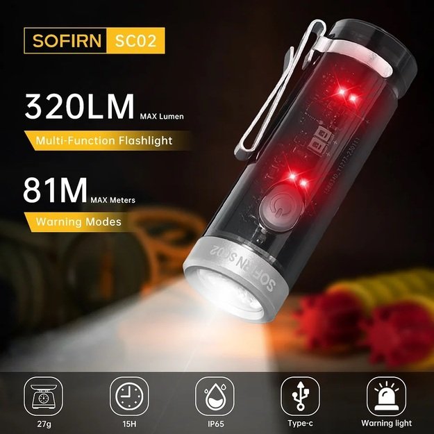 Sofirn SC02 KH353 5000K su baterija