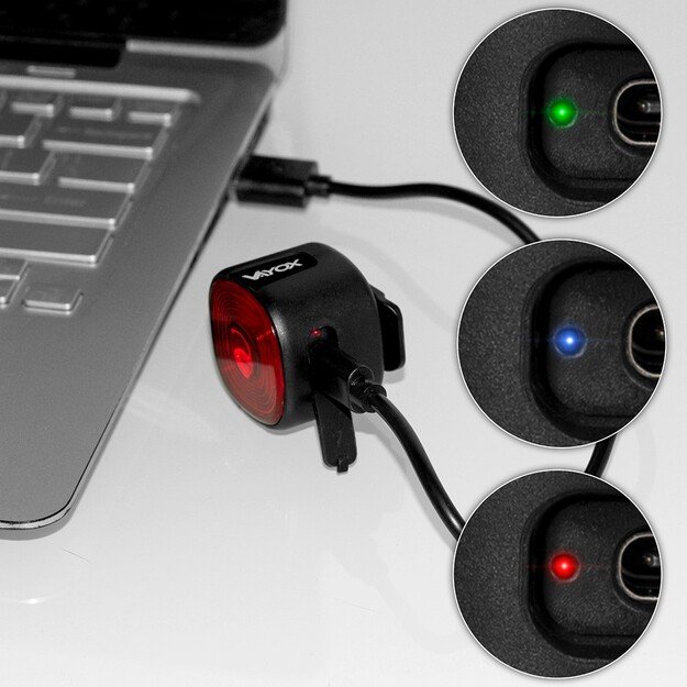 Vayox Задний велосипедный фонарь USB-C 250mAh VA0156