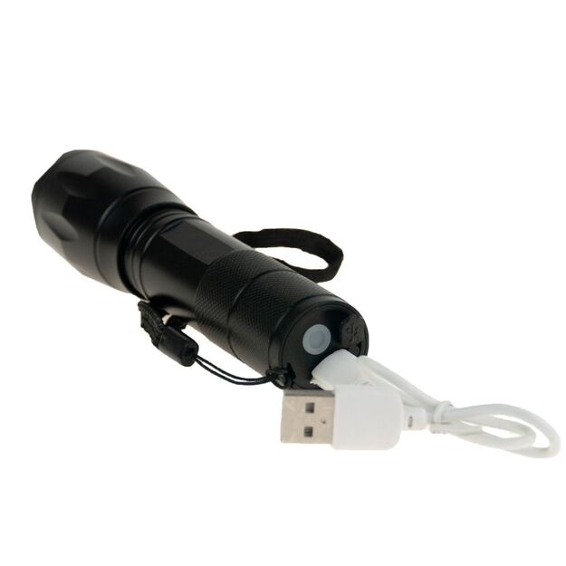 Фонарик светодиодный ZOOM USB XPE COB