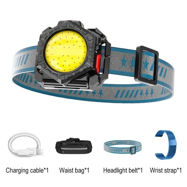 Налобный/наручный фонарик Entac 5 Вт с поясной сумкой