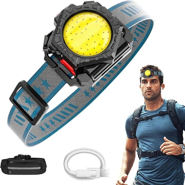 Налобный/наручный фонарик Entac 5 Вт с поясной сумкой