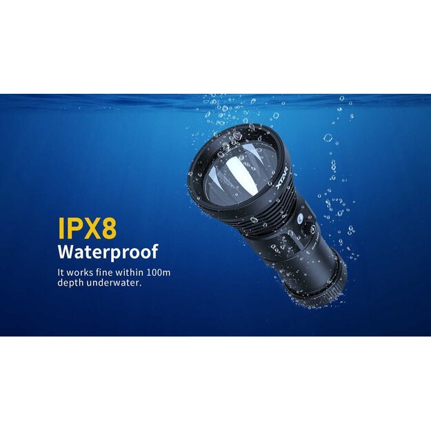 Комплект светодиодного подводного фонаря Xtar D28 3600 с аккумуляторами и зарядным устройством