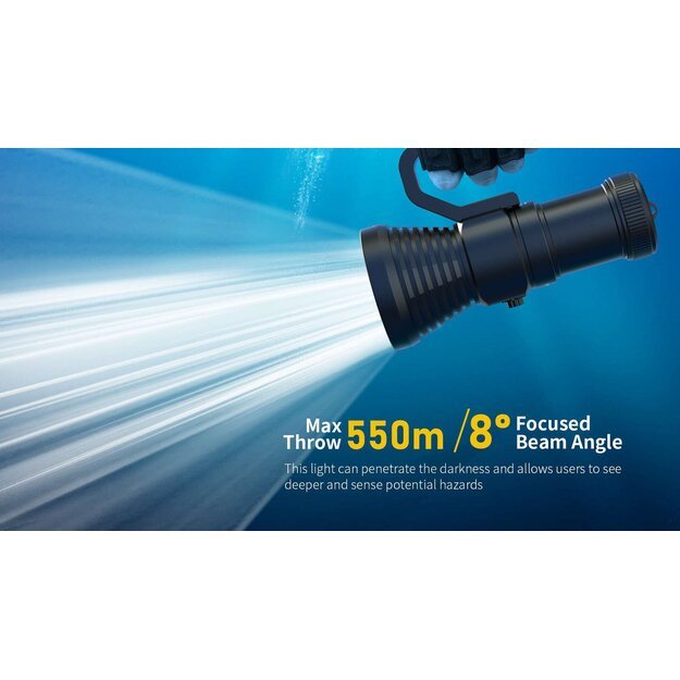 Комплект светодиодного подводного фонаря Xtar D28 3600 с аккумуляторами и зарядным устройством