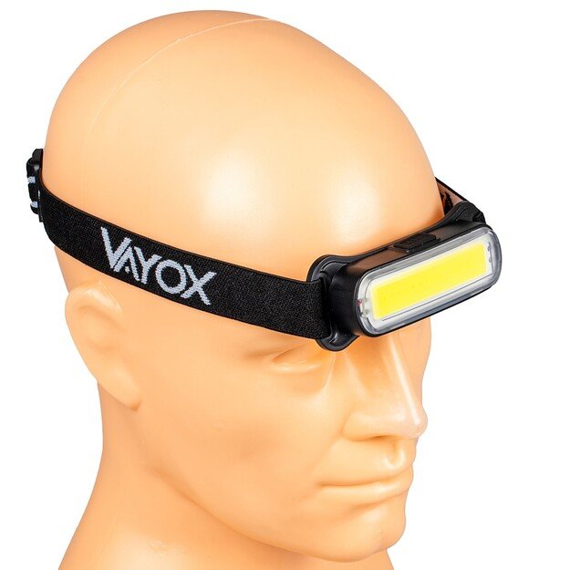 Vayox Įkraunamas žibintuvėlis ant galvos 300lm COB VA0177