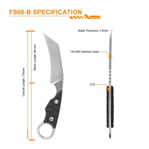 Фиксированный нож Ruike FS68-B