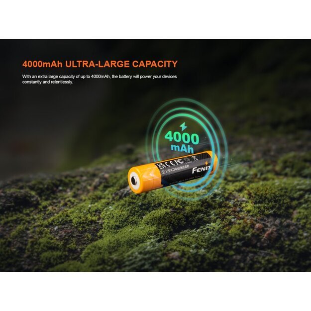 Fenix ​​​​ARB-L18-4000U 18650 Li-Ion baterija, įkraunama USB 4000 mAh