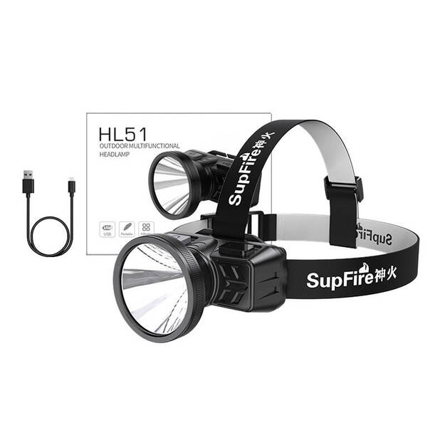 Налобный фонарь Superfire HL51, 160 лм, USB