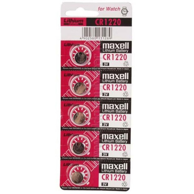 Maxell CR1220 elementas, 5 vnt.