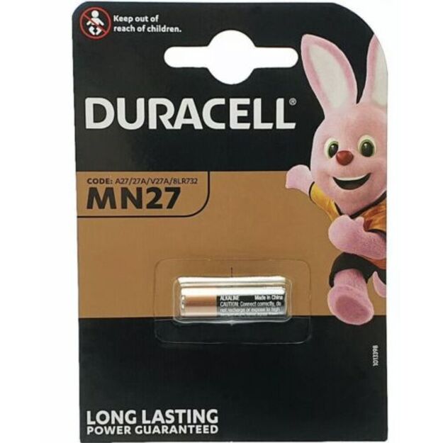 27A baterija Duracell MN27 12V, 1 vnt.