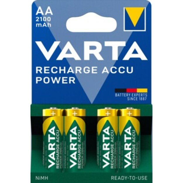 Įkraunamos baterijos AA 2100 mAh (4vnt) VARTA 56706