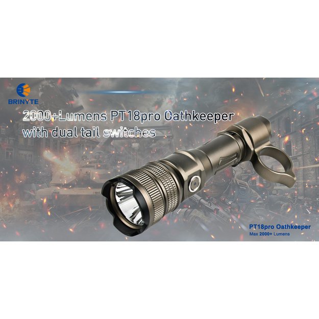 Brinyte PT18pro Oathkeeper Desert Tan žibintuvėlis