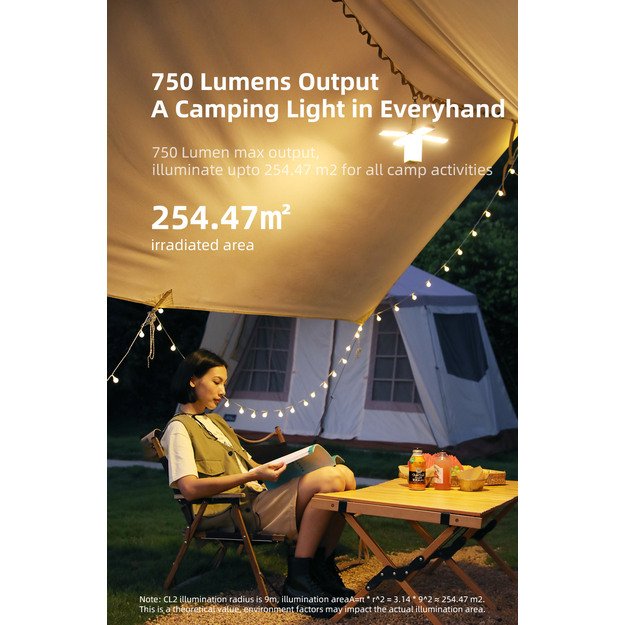 Klarus CL2 sulankstomas stovyklavimo žibintas