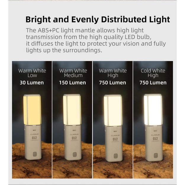 Klarus CL2 sulankstomas stovyklavimo žibintas